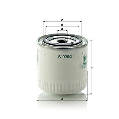 C W92021 10300882 126385A1 1504140 148459 A333220 2630795 Filtro de aceite Filtro de tornillo