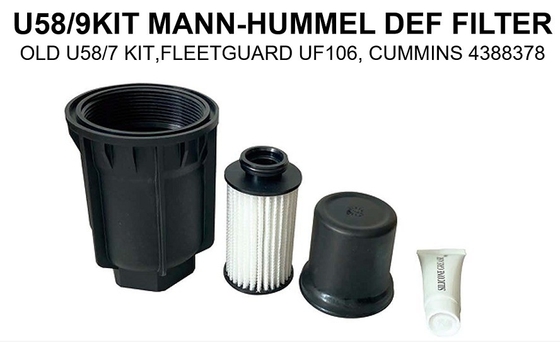 Certificación CE Filtro de combustible de plástico OE U58/9 KIT 4388378 2122909PE para camión de montaje