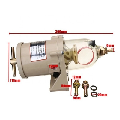 Separador de aceite/agua para camiones de embarcaciones marinas Partes 90GPH Filtro de combustible diesel 500FG 500FH