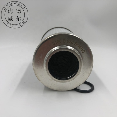 Trabajos de construcción Cartucho hidráulico Elemento de filtro de aceite 0160D020BN4HC 0160D010BN4HC