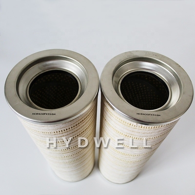 Material de filtro de fibra de vidrio Hc8400fks16h Elemento de filtro de aceite hidráulico para hidrules