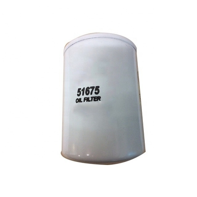 Partes del motor del camión Elemento de filtro de aceite lubricante 51675 P502008 para un rendimiento duradero