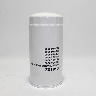 Partes de motores de camiones C-6102 Elemento de filtro de aceite lubricante con tecnología de filtración avanzada