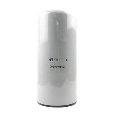 Elementos de filtro de aceite lubricante con papel de filtro Material de hierro y NO. de la OE 26320-84300