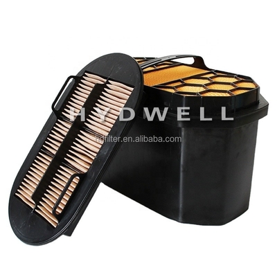 439*250*300mm Filtro de aire Hydwell para partes de motores de camiones hechas de papel de filtro de plástico