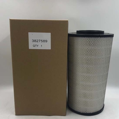 Filtro de aire de fibra de vidrio 3827589 para excavadoras, camiones, motores de alto rendimiento y piezas automáticas