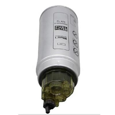 P550778 Filtro separador de agua de combustible para piezas de tractores diesel PL270 PL420 Filtro de papel hierro