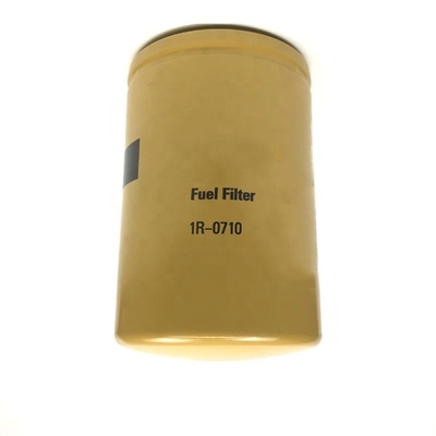 Filtro de combustible para excavadoras 1R0710 con el número de referencia 1R-0710 y papel de filtro