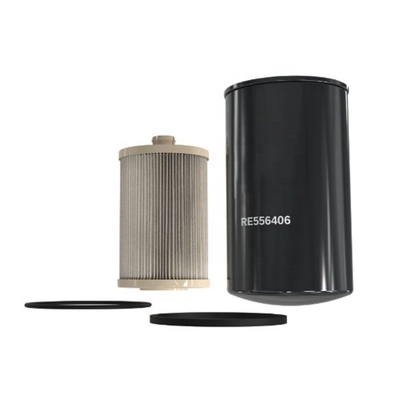 Componentes de filtro de combustible de papel de hierro y filtro para motores de excavadoras de tractores RE556406 KN40739